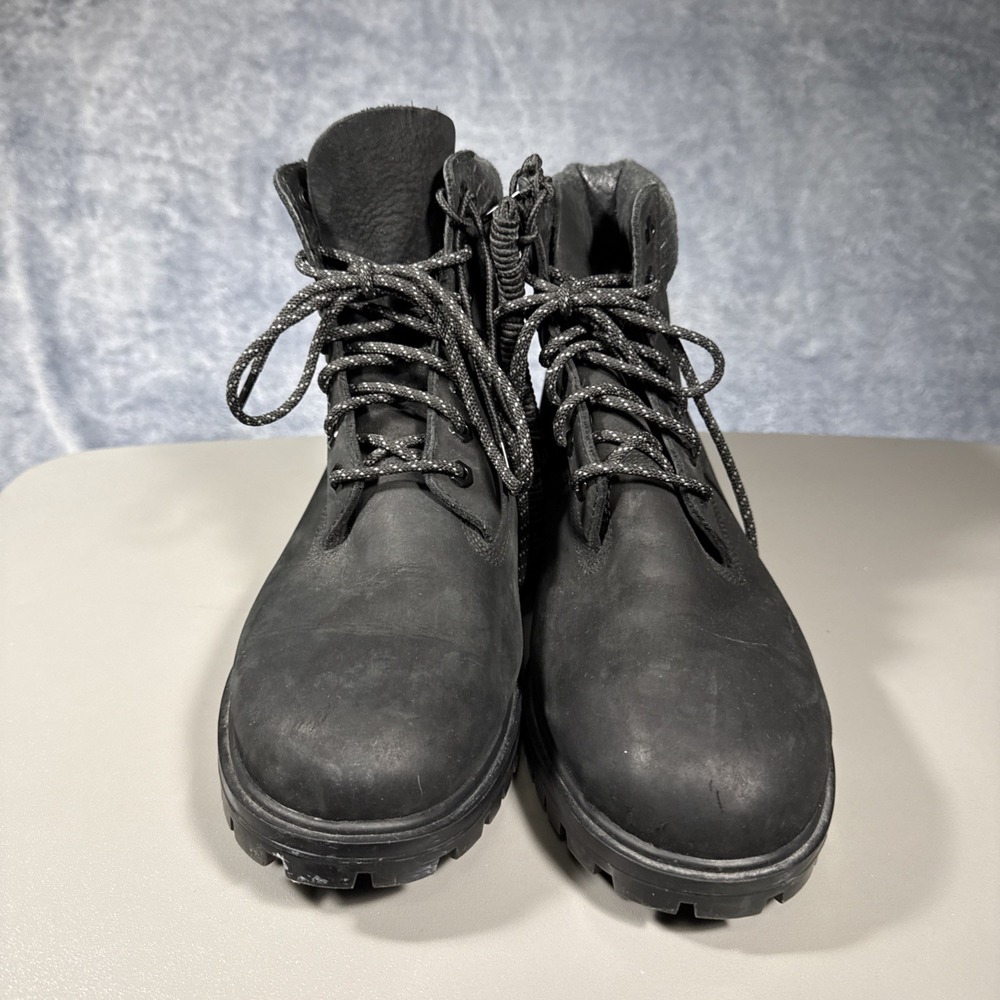 Timberland Men's Boots Black Size 10.5 Premium 6" Padded Collar Nubuck Primaloft